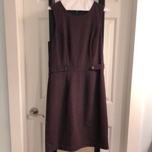 Banana Republic Sleeveless Ponte Sheath Maroon Wool Blend Dress
